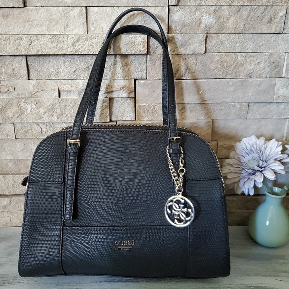 Guess Handbags - GUESS Huntley Black Medium Satchel